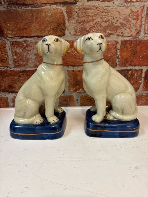 STAFFORDSHIRE STYLE PAIR LABRADOR