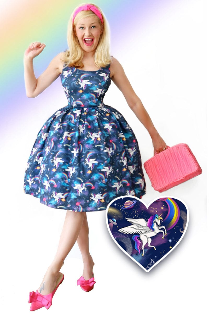 Amanda Unicorn Swing Dress