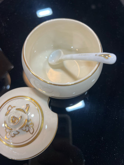 SUGAR BOWL & SPOON FLOWER DETAIL