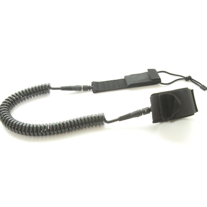 Tiki Sup 10' Coiled Ankle Leash Black