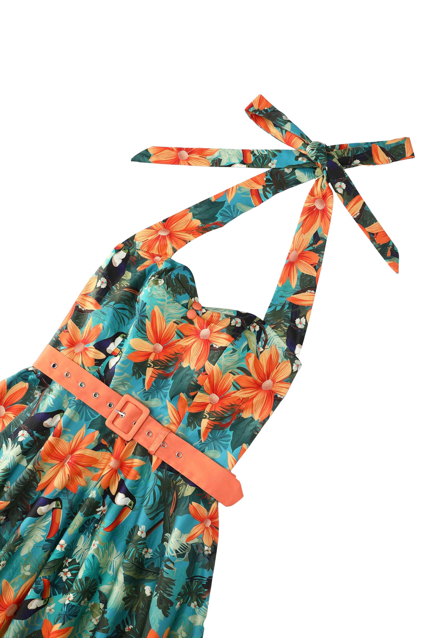 Daisy Tiki Toucan Halter Dress