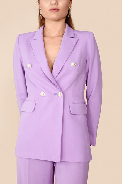 Traje de Chaqueta Bibiana + Pantalon Libi Malva · Rivera ·