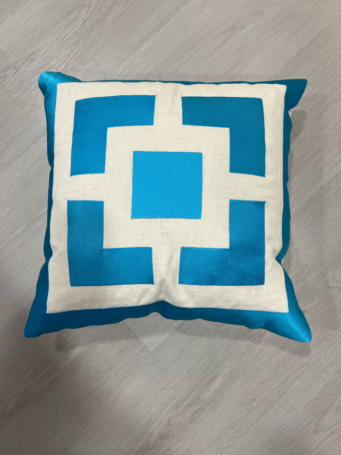 TRINA TURK PILLOW BLOCK EMBROIDERED