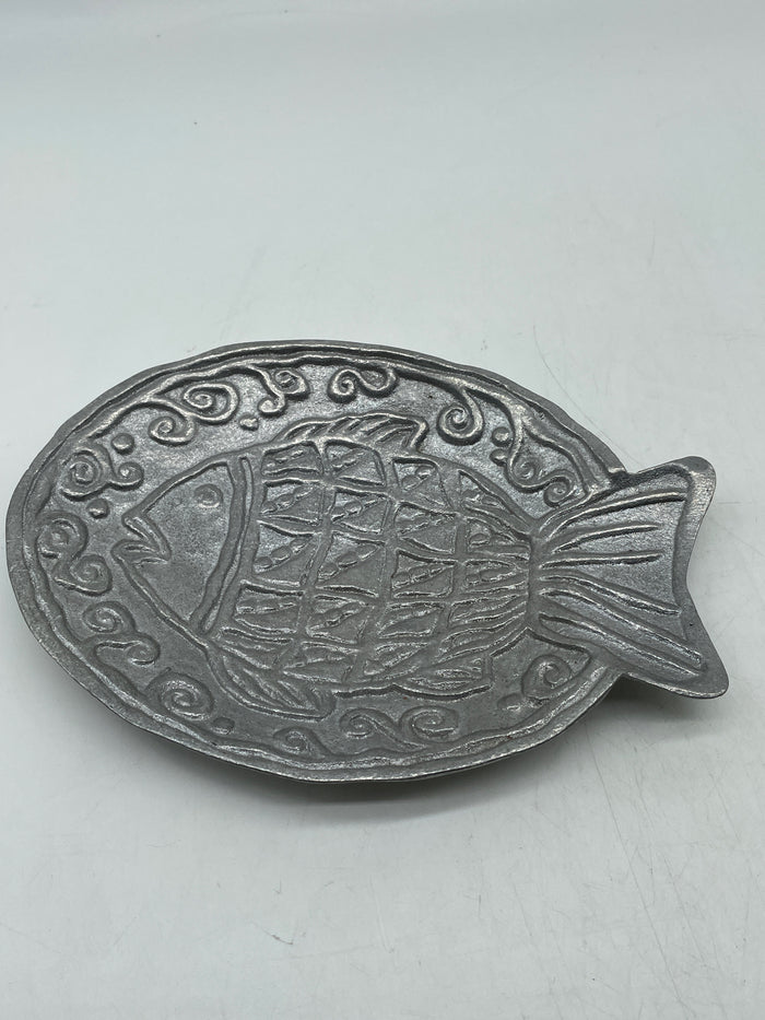 TRINKET DISH SILVER FISH