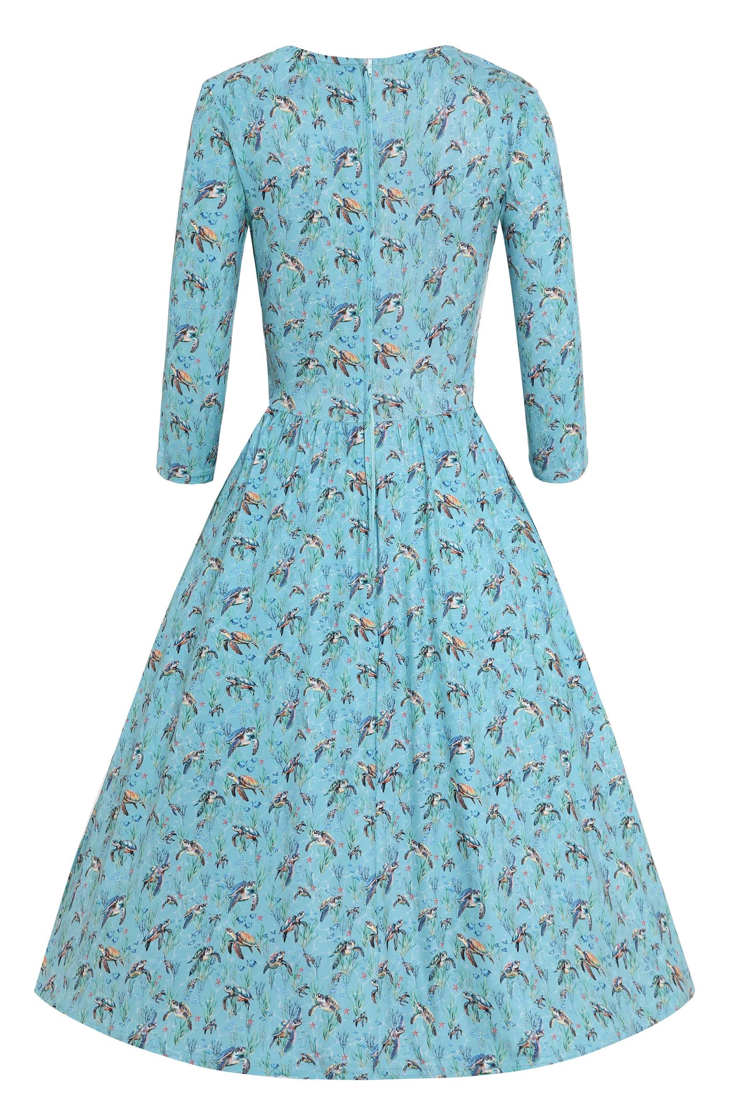 Billie Underwater Turtle Flared Dress