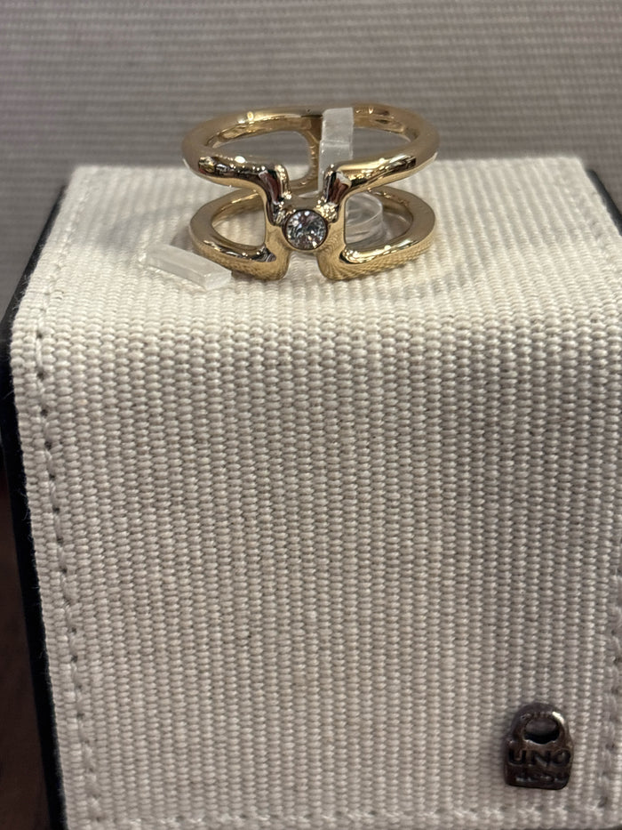 UNO DE 50 GOLD RING WITH STONE SIZE 7.50