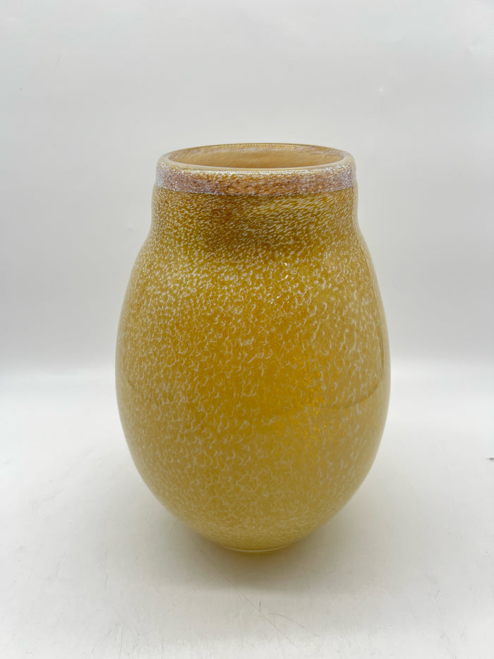 VASE BLOWN GLASS GOLD