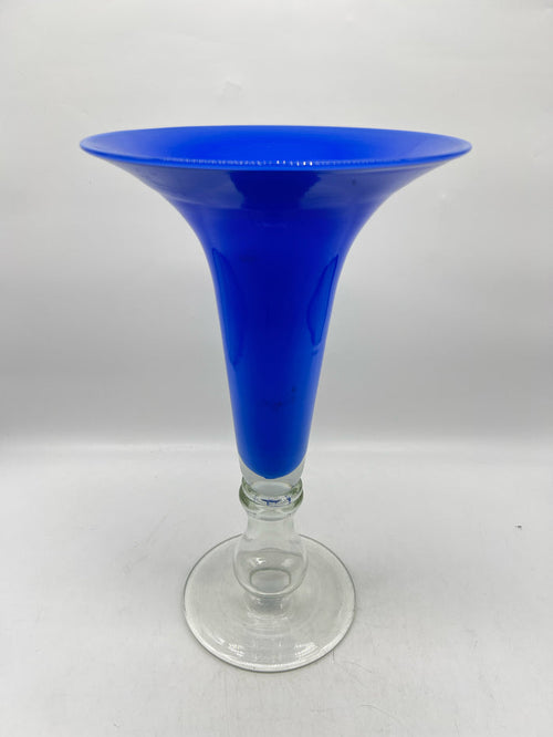 VASE TRUMPET SHAPE BLUE