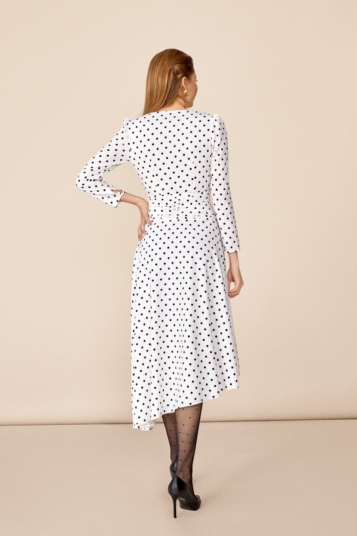 Vestido Gala Lunares B/N · Rivera ·