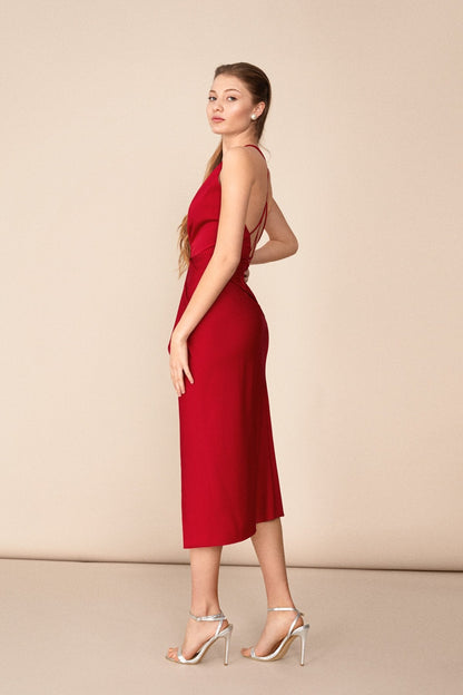Vestido Lina Rojo Cereza · LAST CHANCE ·