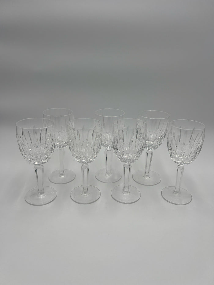 WATERFORD SET OF 7 CRYSTAL SHERRY WINE GLASS