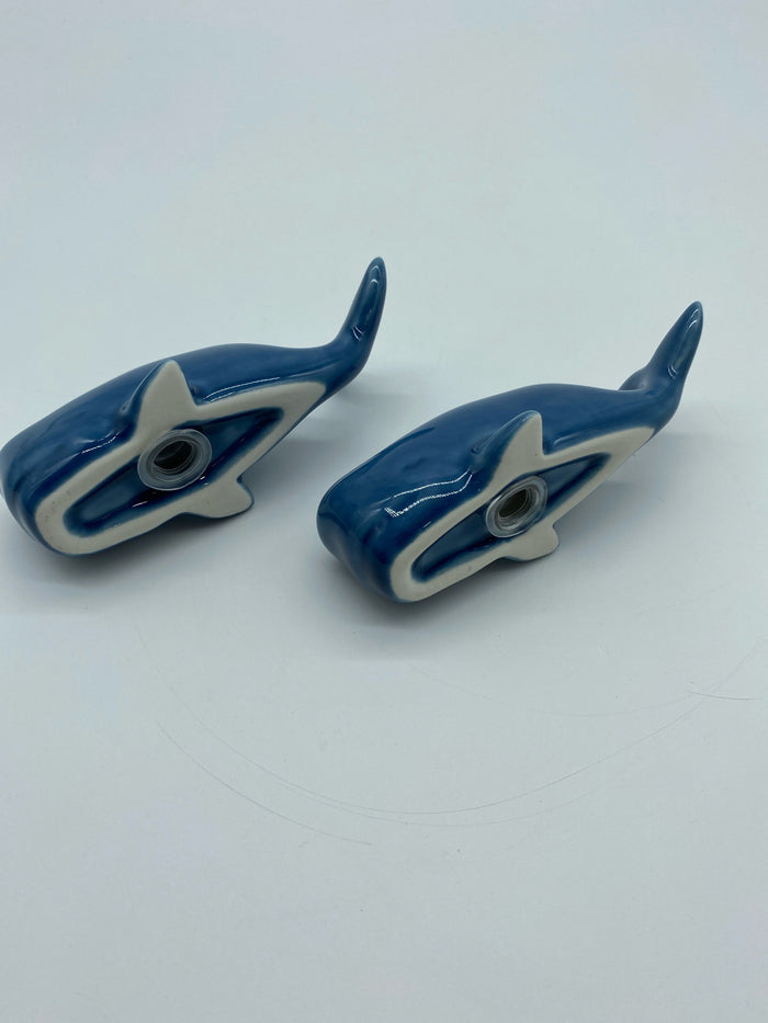 WHALE SALT & PEPPER SHAKERS