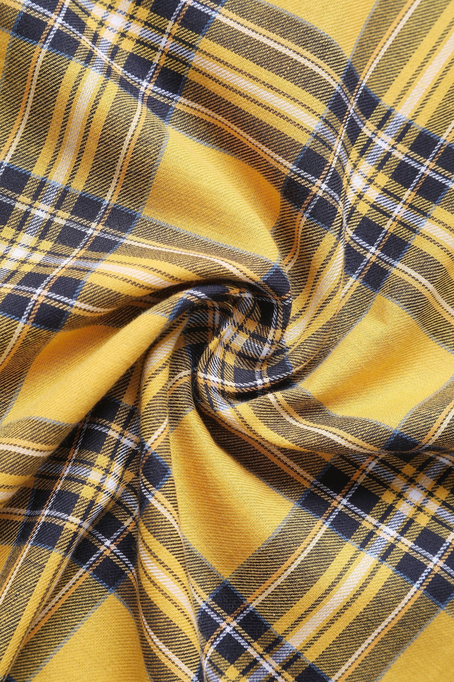 Penelope Yellow Tartan Shirt Dress